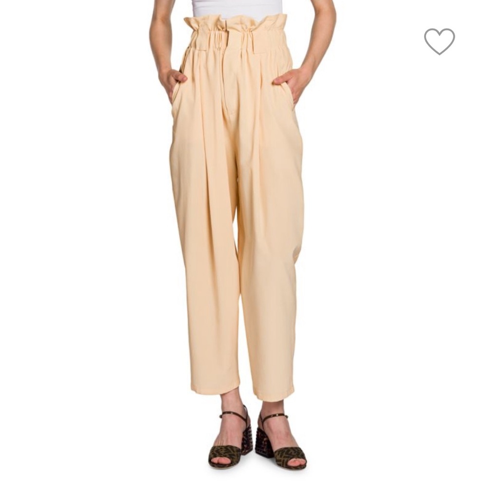 Fendi | Paperbag Waist Washed Silk Crepe Trousers